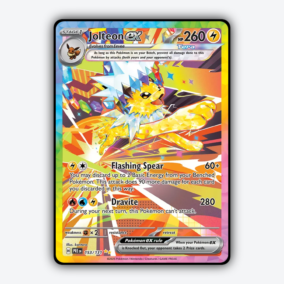 Jolteon ex #153 - Prismatic Evolutions Set - Card Rug