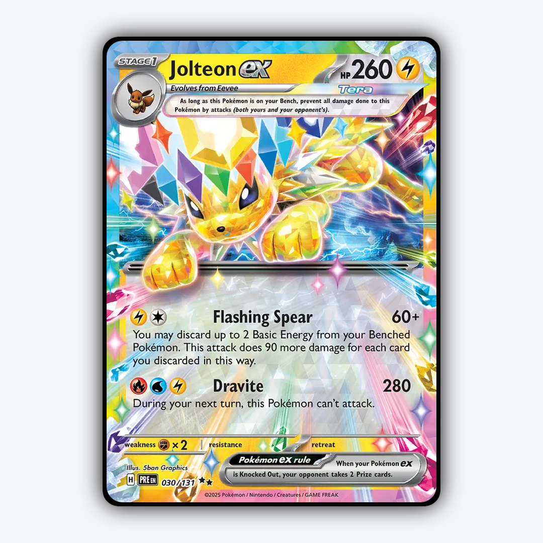 Jolteon ex #30 - Prismatic Evolutions Set - Card Rug