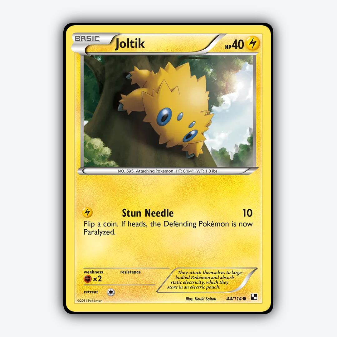Joltik 044/114 - Black & White Set - Card Rug