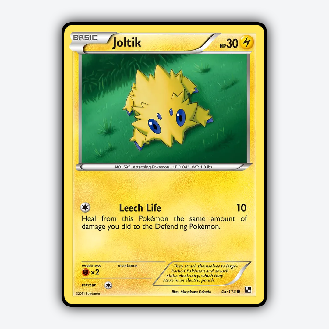 Joltik 045/114 - Black & White Set - Card Rug