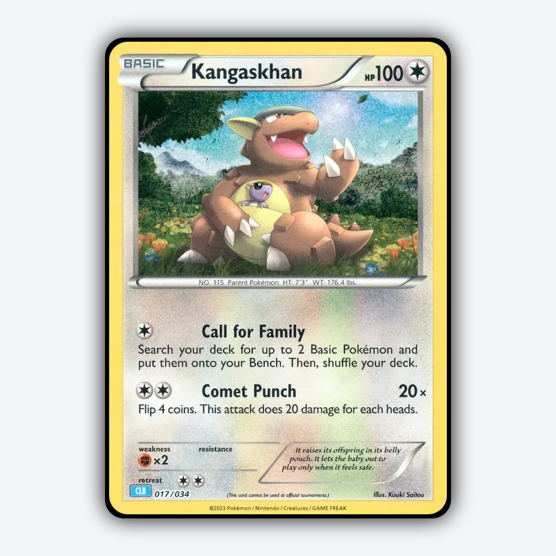 Kangaskhan 017/034 - Pokémon TCG Classic - Blastoise Set - Card Rug