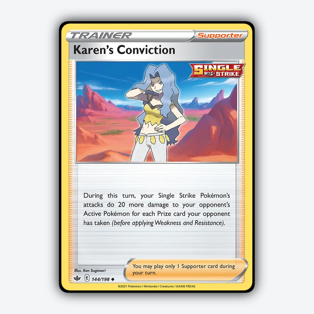 Karen's Conviction 144/198 - Chilling Reign Set - Card Rug