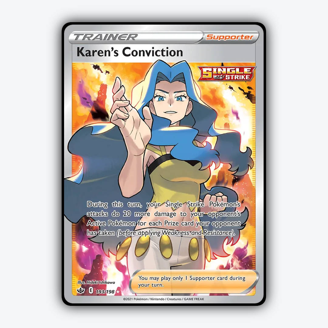 Karen's Conviction 193/198 - Chilling Reign Set - Card Rug