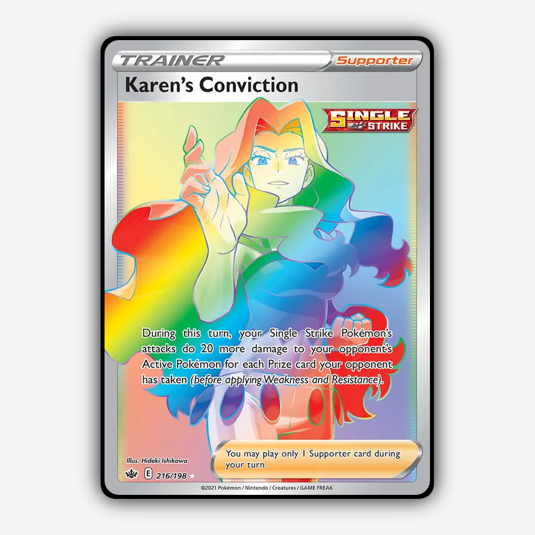 Karen's Conviction 216/198 - Chilling Reign Set - Card Rug