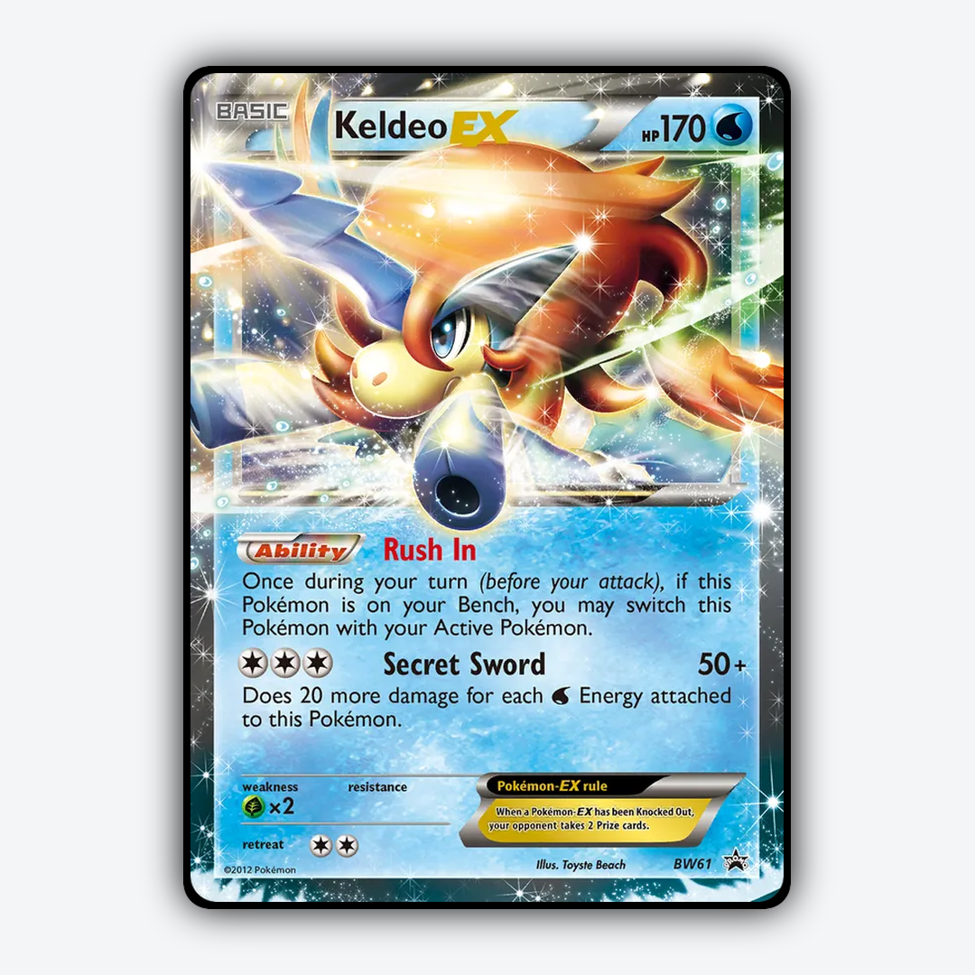 Keldeo-EX #61 - BW Black Star Promos Set - Card Rug