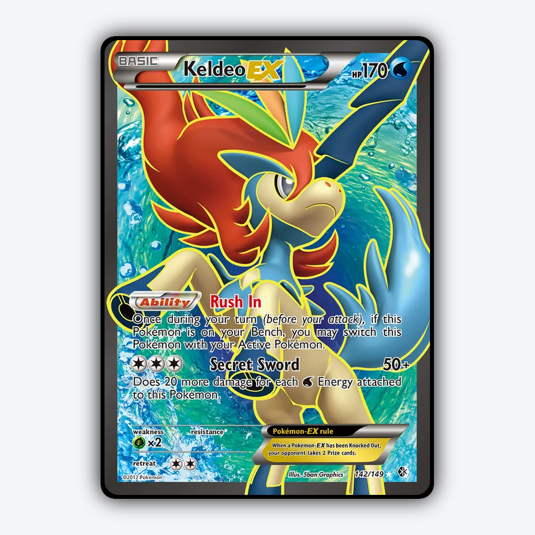 Keldeo-EX 142/149 - Boundaries Crossed Set - Card Rug