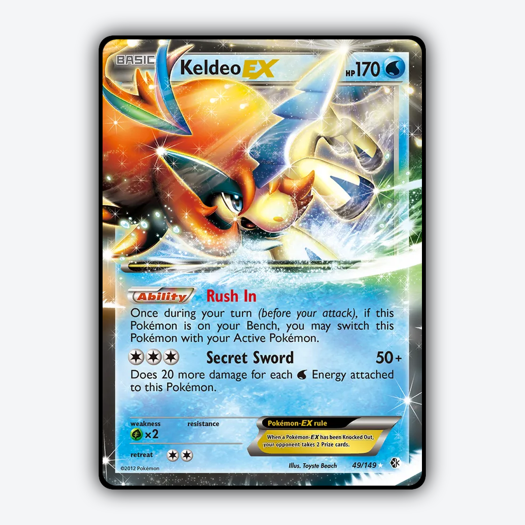 Keldeo-EX 049/149 - Boundaries Crossed Set - Card Rug