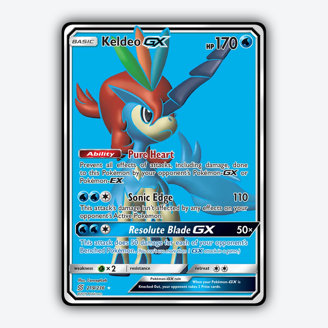 Keldeo-GX 219/236 - Unified Minds Set - Card Rug