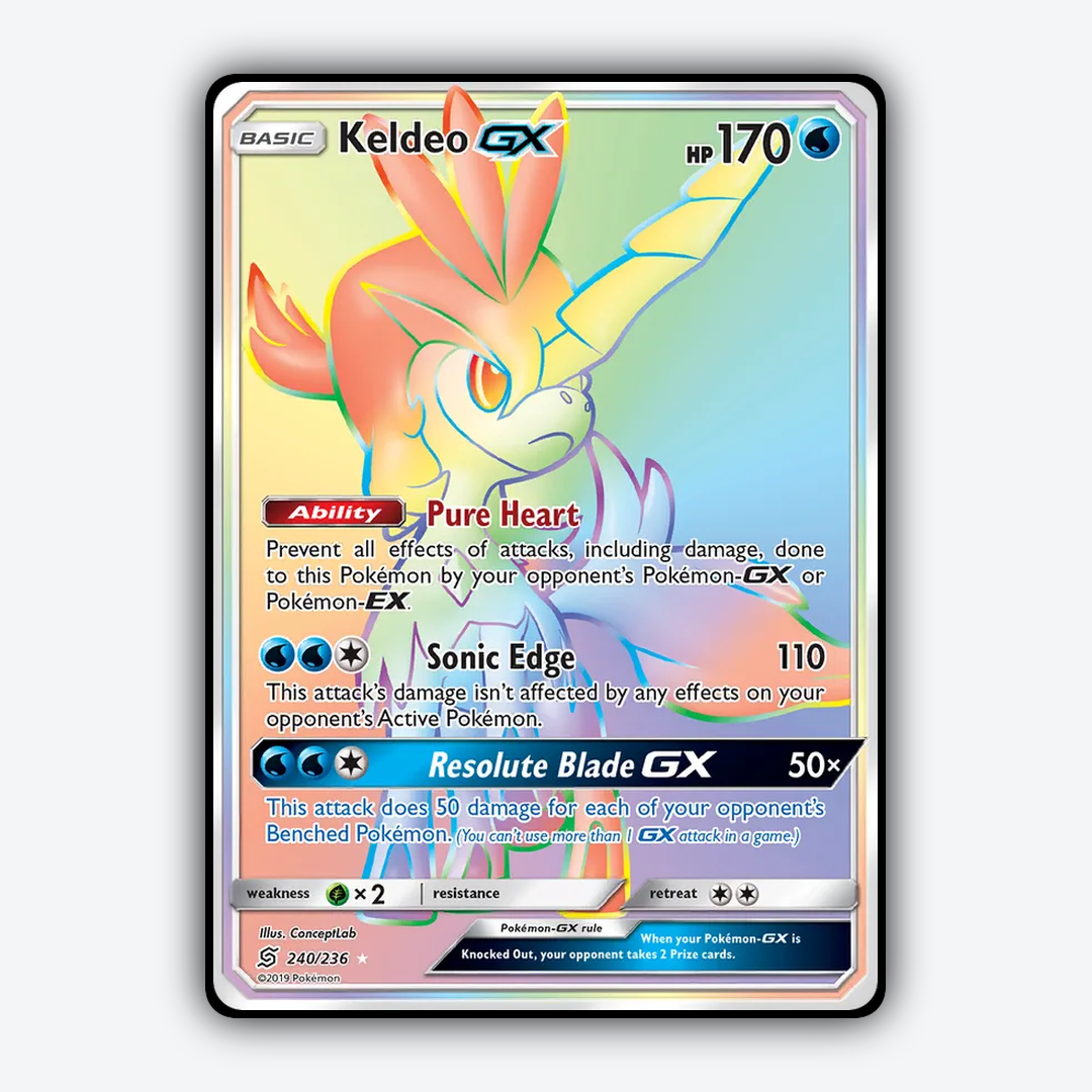 Keldeo-GX 240/236 - Unified Minds Set - Card Rug