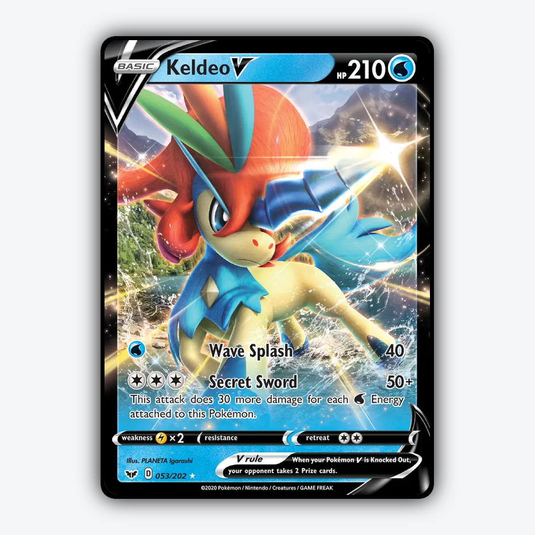 Keldeo V 053/202 - Sword & Shield Set - Card Rug