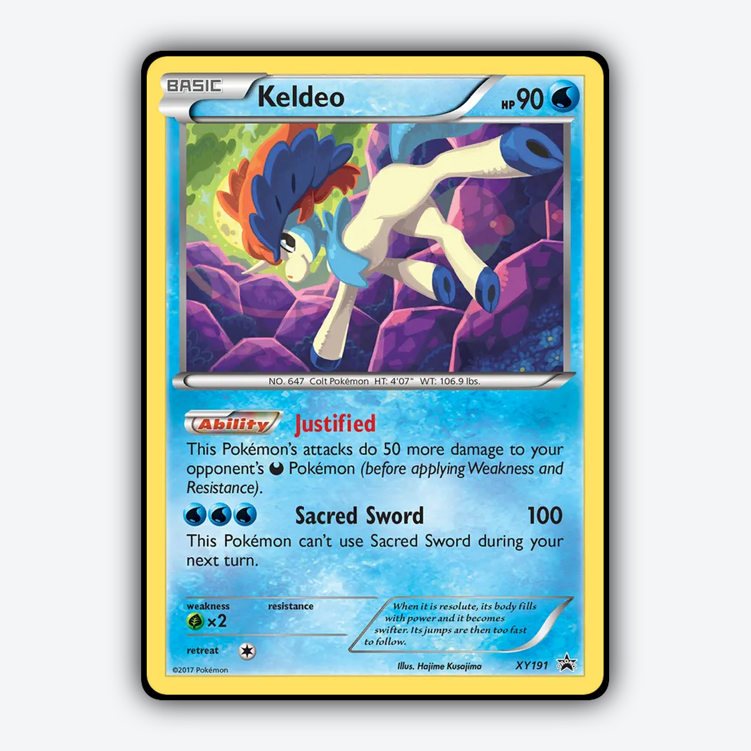 Keldeo #191 - XY Black Star Promos Set - Card Rug