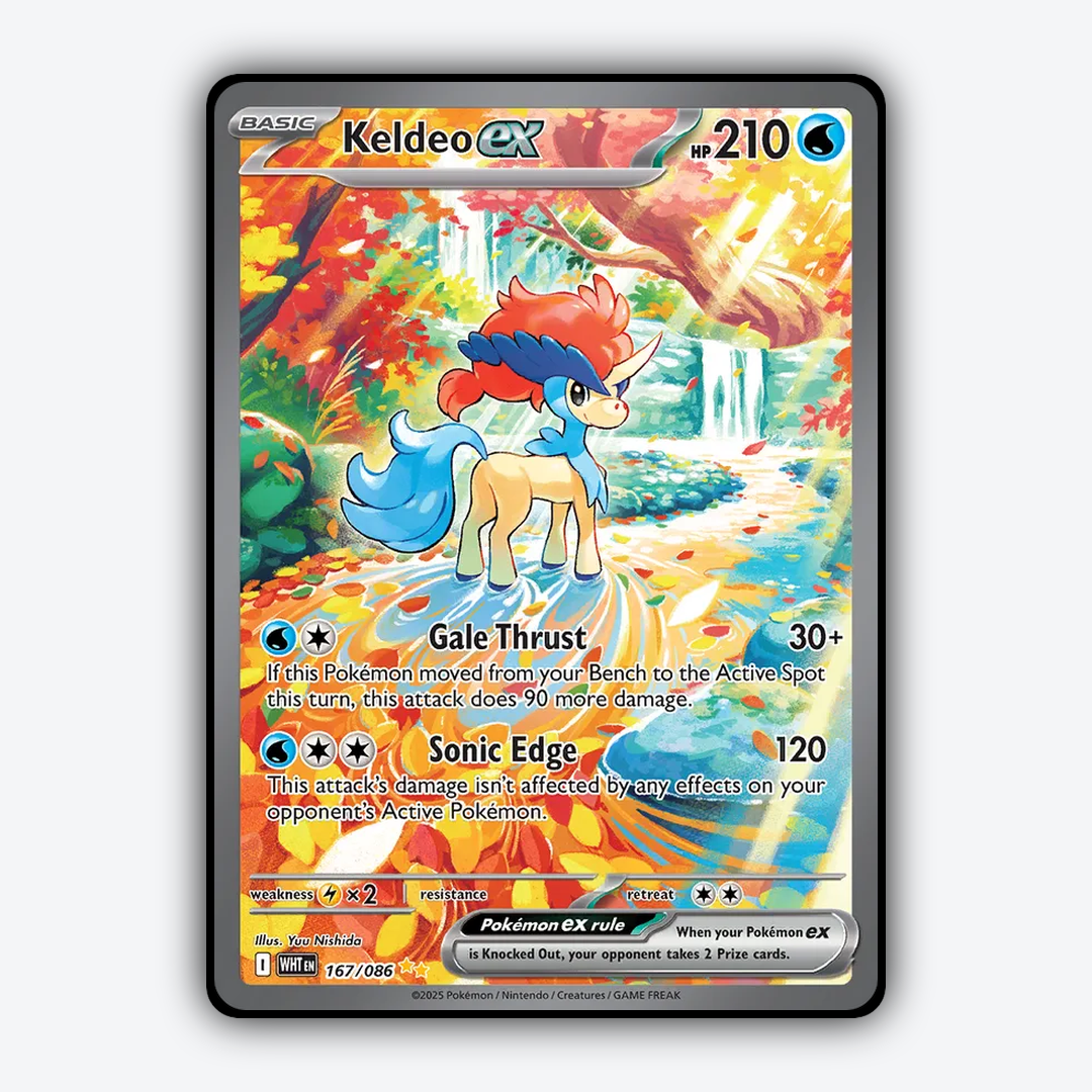 Keldeo ex #167 - White Flare Set - Card Rug