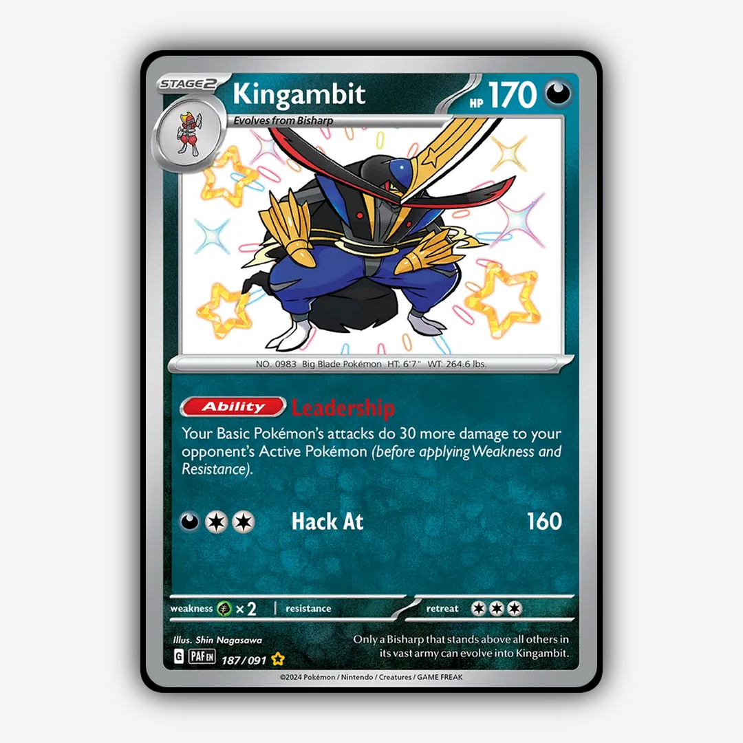 Kingambit #187 - Paldean Fates Set - Card Rug
