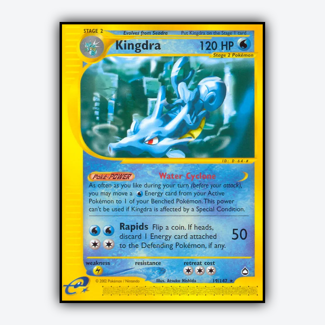 Kingdra 019/147 - Aquapolis Set - Card Rug