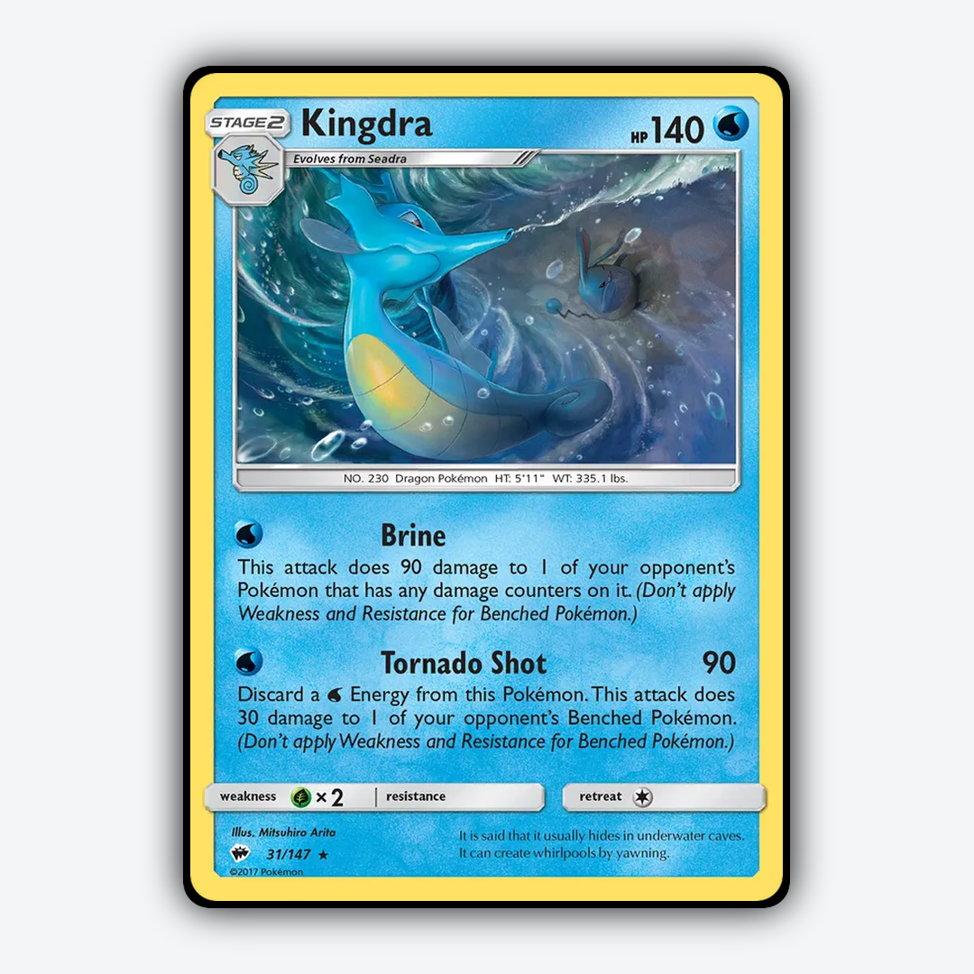 Kingdra 031/147 - Burning Shadows Set - Card Rug