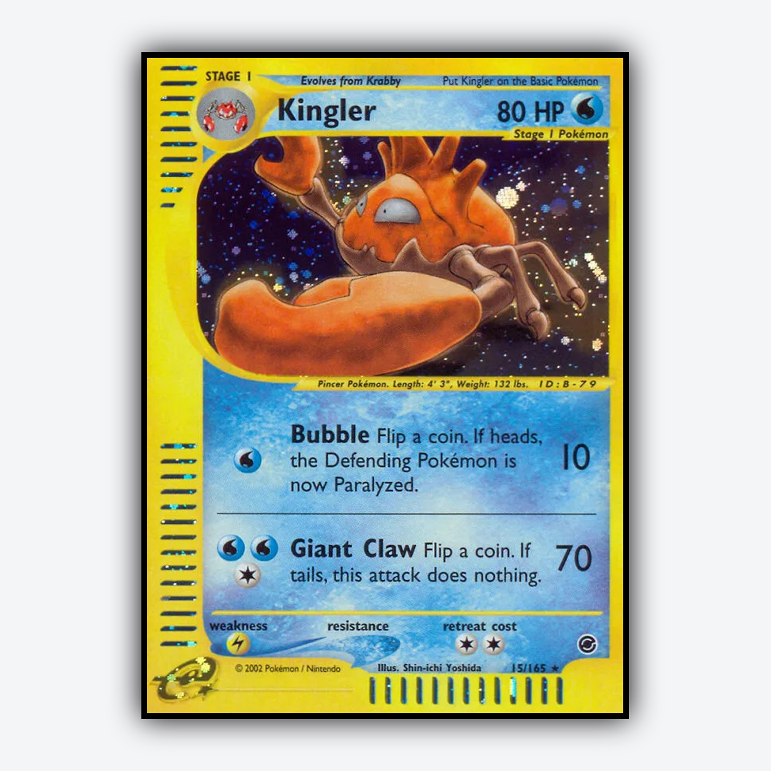Kingler 015/165 - Expedition Base Set - Card Rug