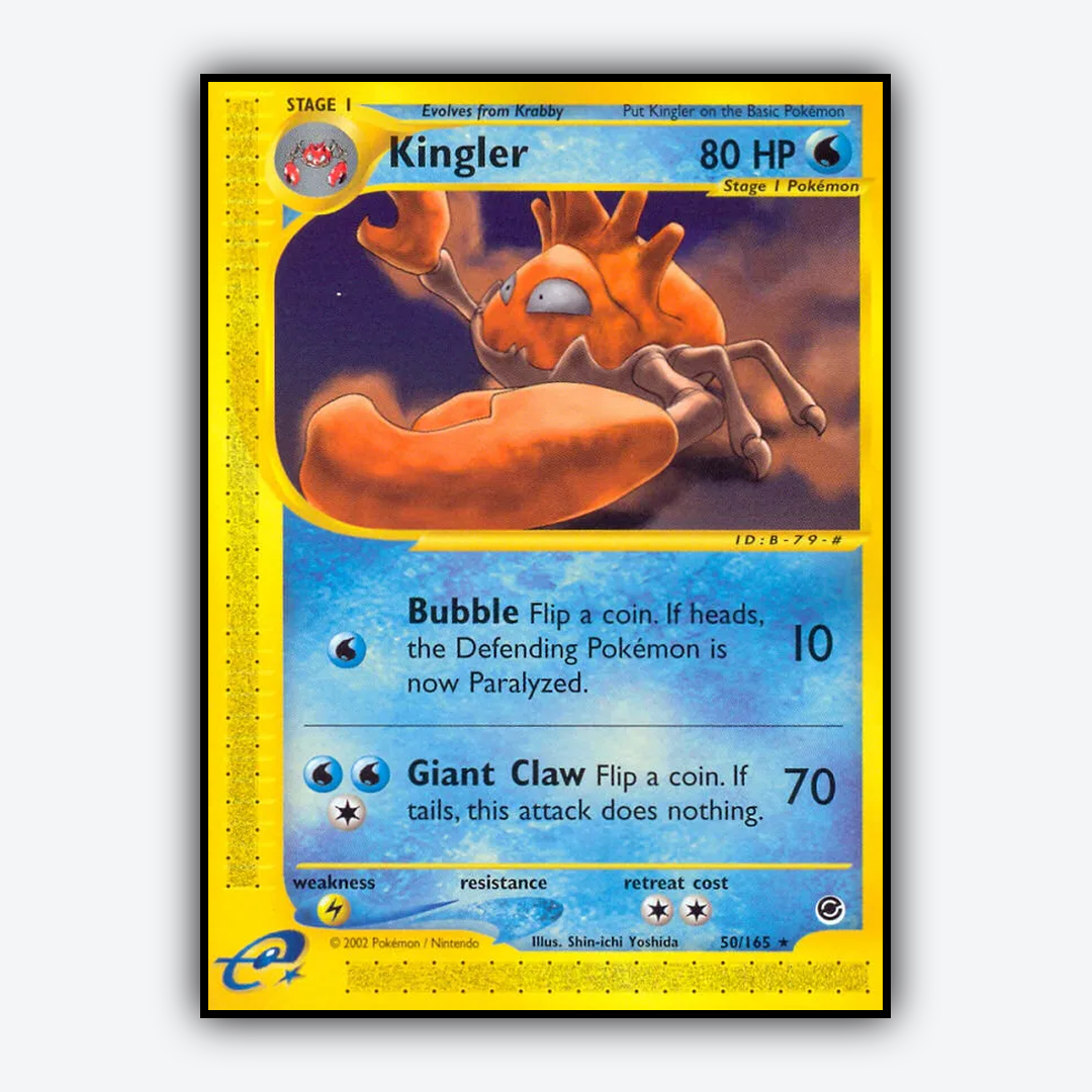 Kingler 050/165 - Expedition Base Set - Card Rug