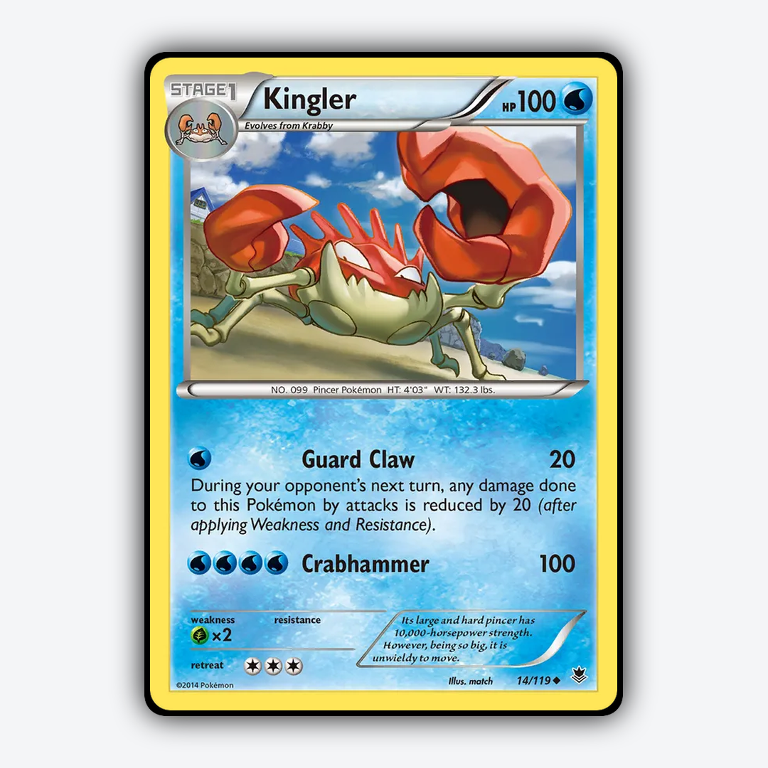 Kingler 014/119 - Phantom Forces Set - Card Rug