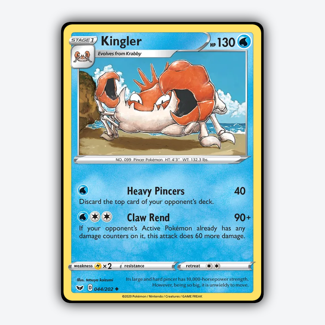 Kingler 044/202 - Sword & Shield Set - Card Rug