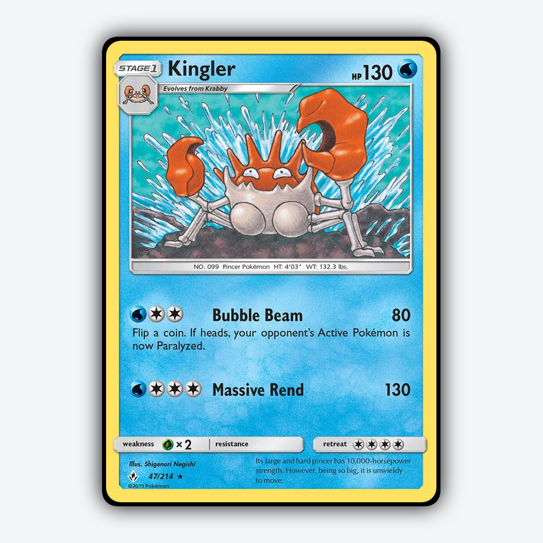 Kingler 047/214 - Unbroken Bonds Set - Card Rug