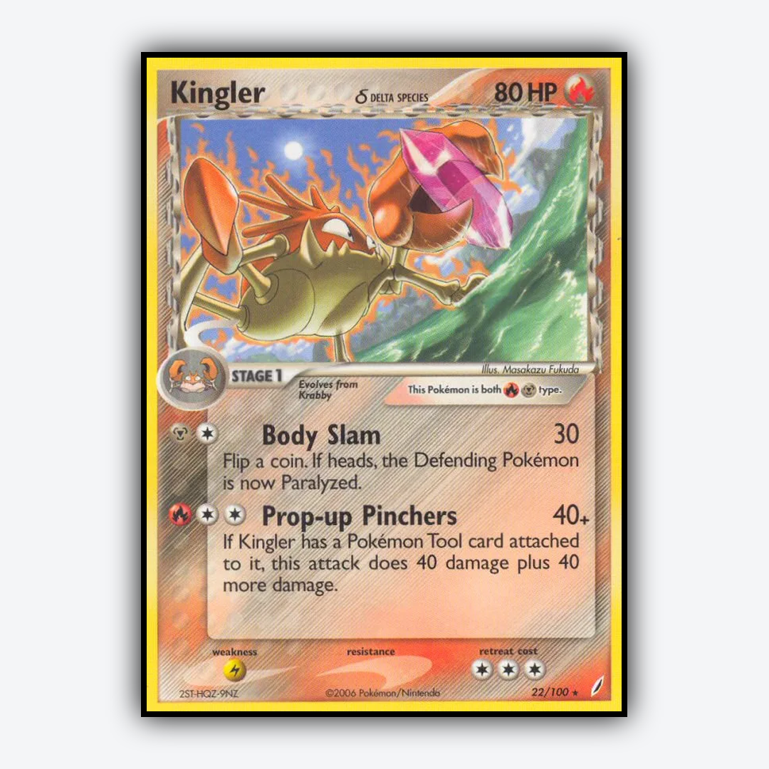 Kingler δ 022/100 - Crystal Guardians Set - Card Rug