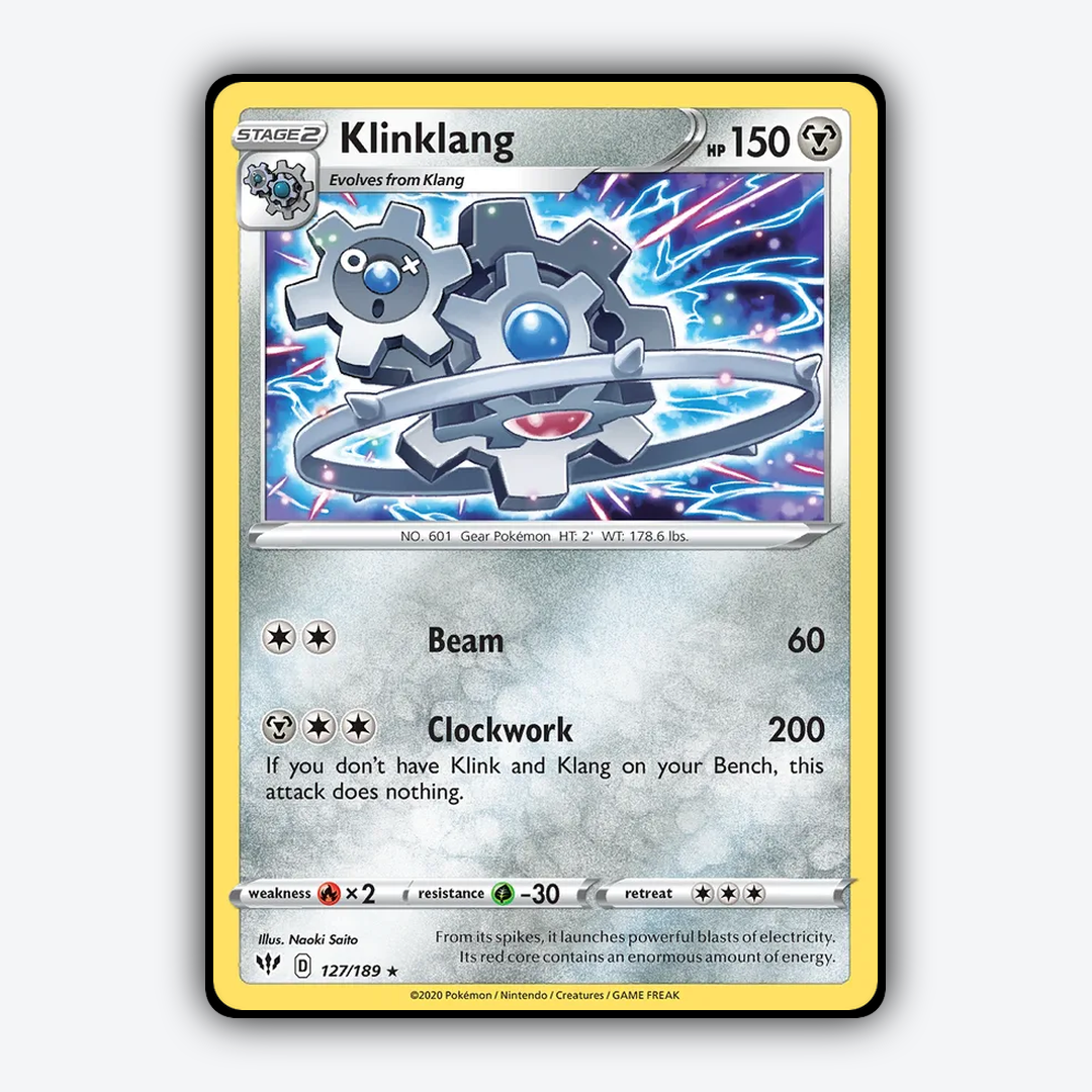 Klinklang 127/189 - Darkness Ablaze Set - Card Rug