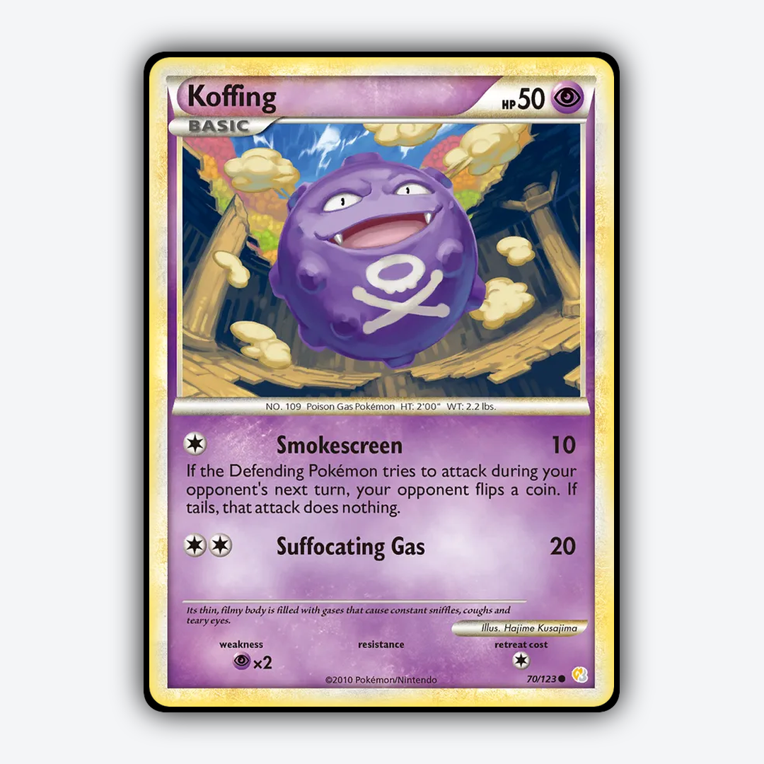 Koffing 070/123 - HeartGold & SoulSilver Set - Card Rug