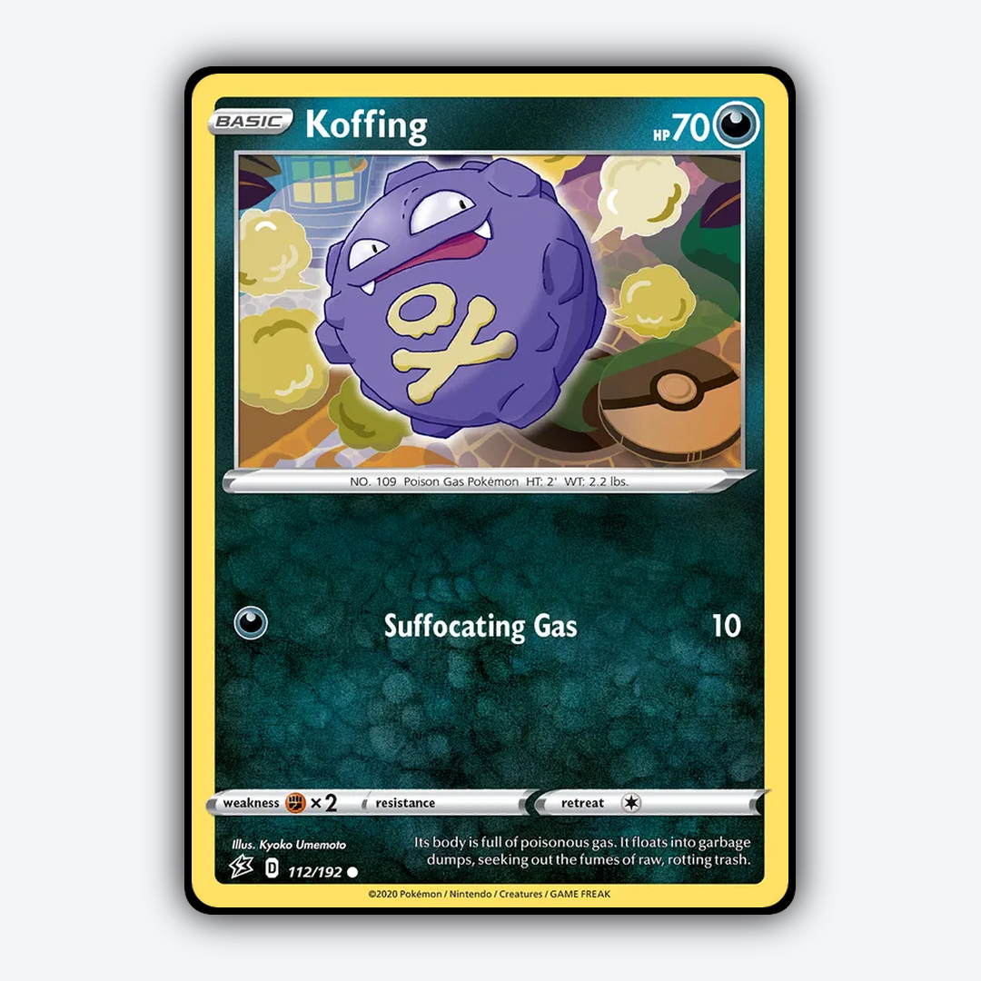 Koffing 112/192 - Rebel Clash Set - Card Rug