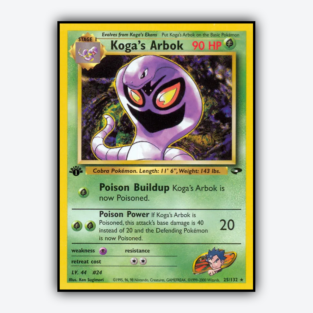 Koga's Arbok 025/132 - Gym Challenge Set - Card Rug