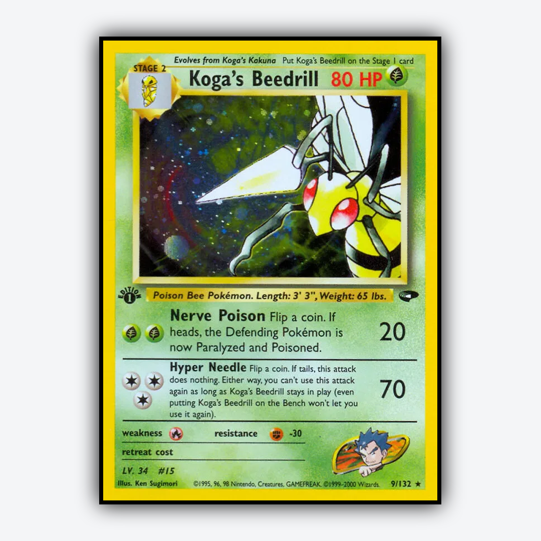 Koga's Beedrill 009/132 - Gym Challenge Set - Card Rug