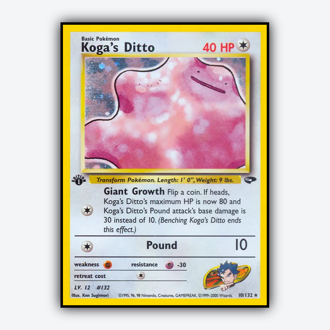 Koga's Ditto 010/132 - Gym Challenge Set - Card Rug