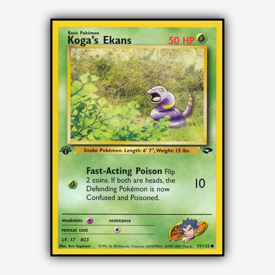 Koga's Ekans 077/132 - Gym Challenge Set - Card Rug