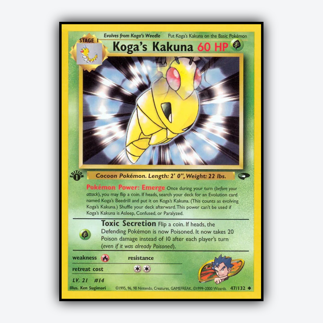 Koga's Kakuna 047/132 - Gym Challenge Set - Card Rug
