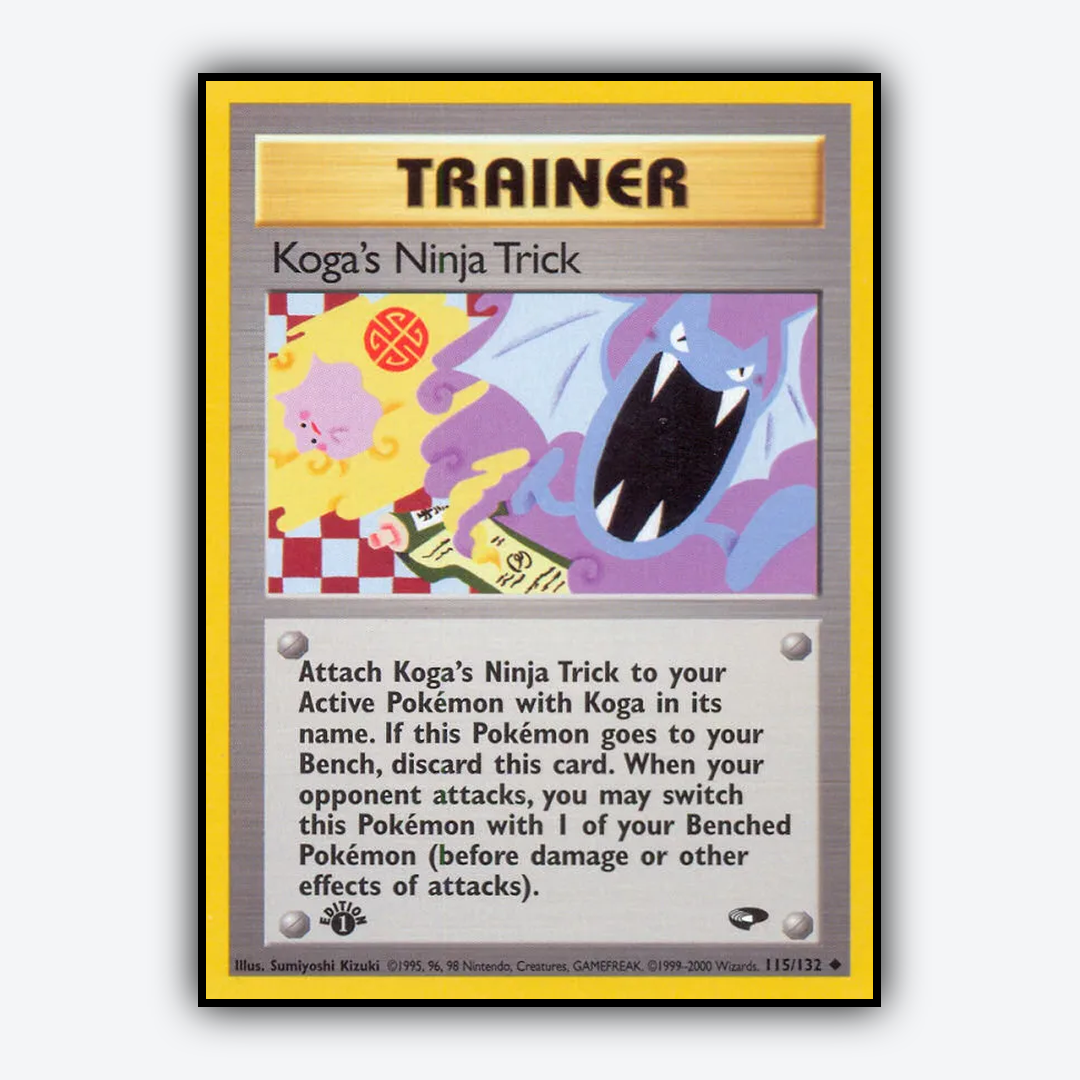 Koga's Ninja Trick 115/132 - Gym Challenge Set - Card Rug