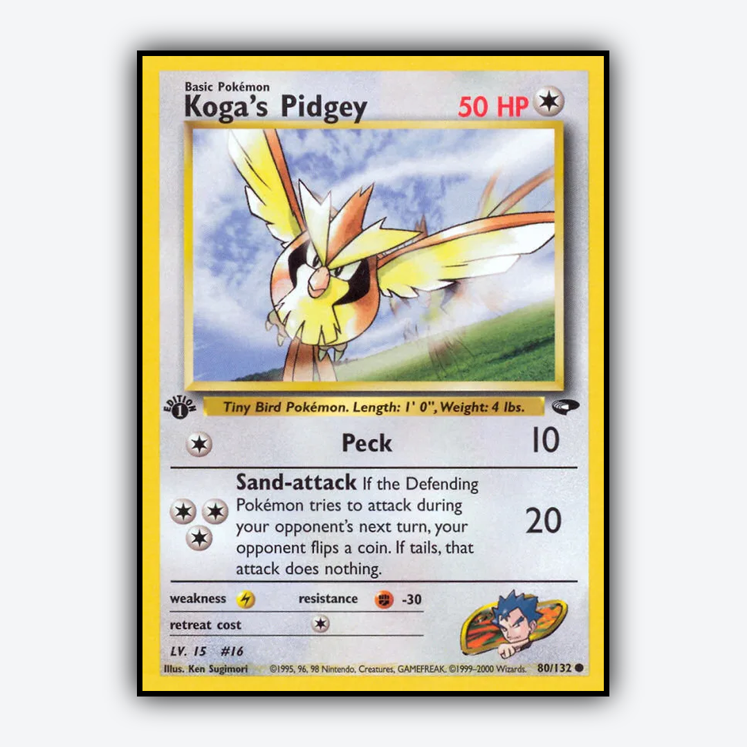 Koga's Pidgey 080/132 - Gym Challenge Set - Card Rug