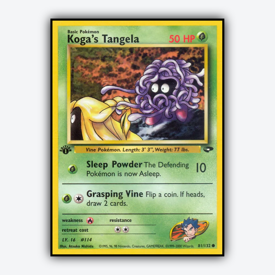 Koga's Tangela 081/132 - Gym Challenge Set - Card Rug
