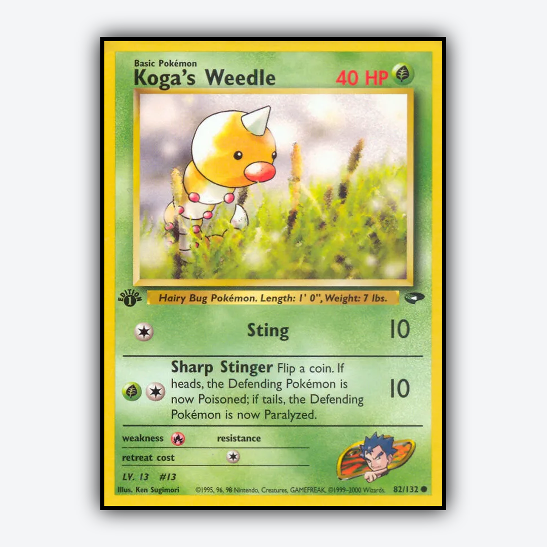 Koga's Weedle 082/132 - Gym Challenge Set - Card Rug