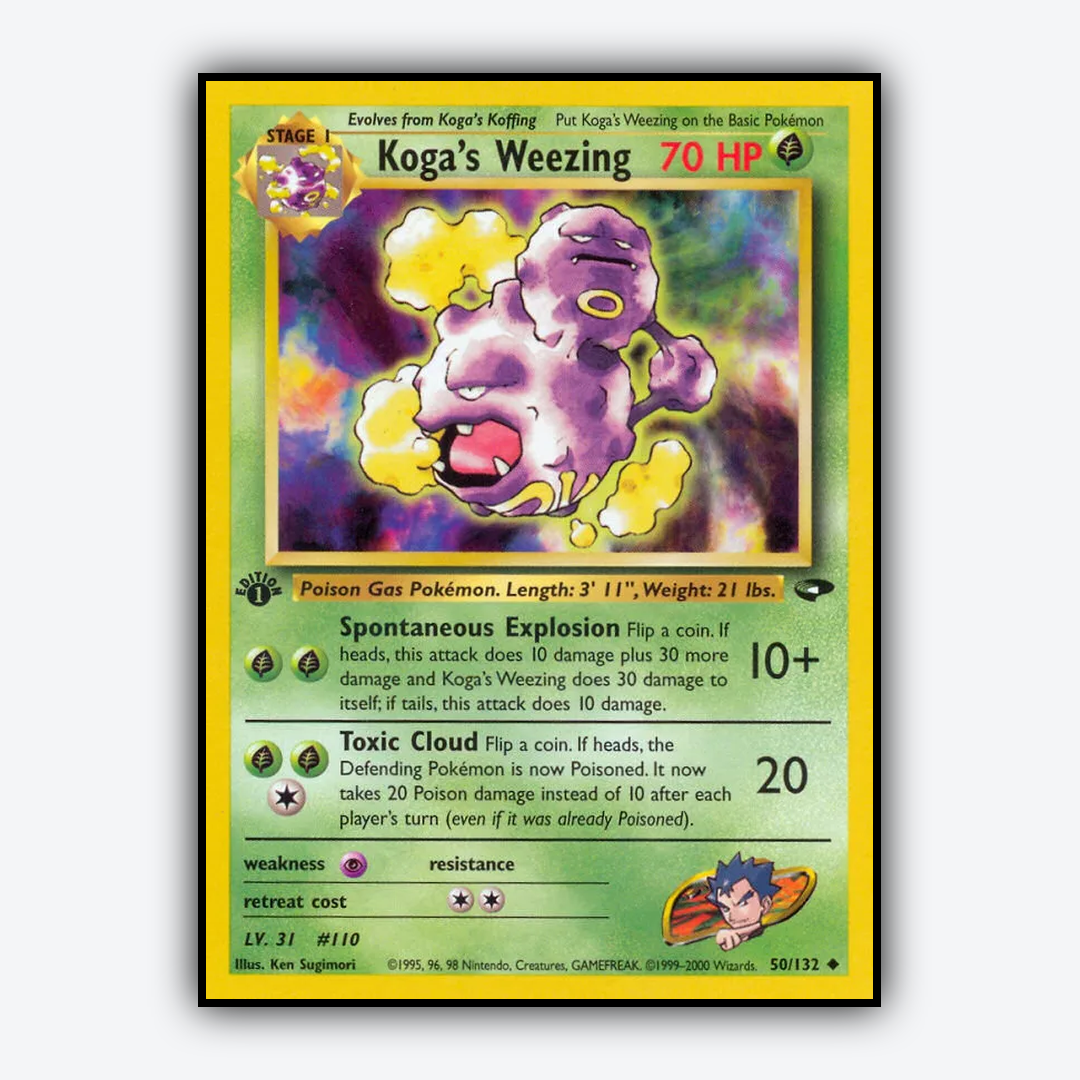 Koga's Weezing 050/132 - Gym Challenge Set - Card Rug