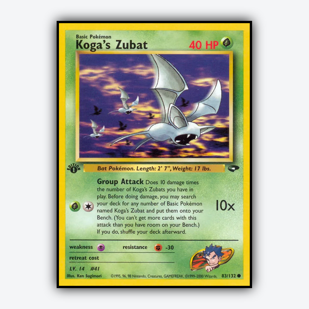 Koga's Zubat 083/132 - Gym Challenge Set - Card Rug