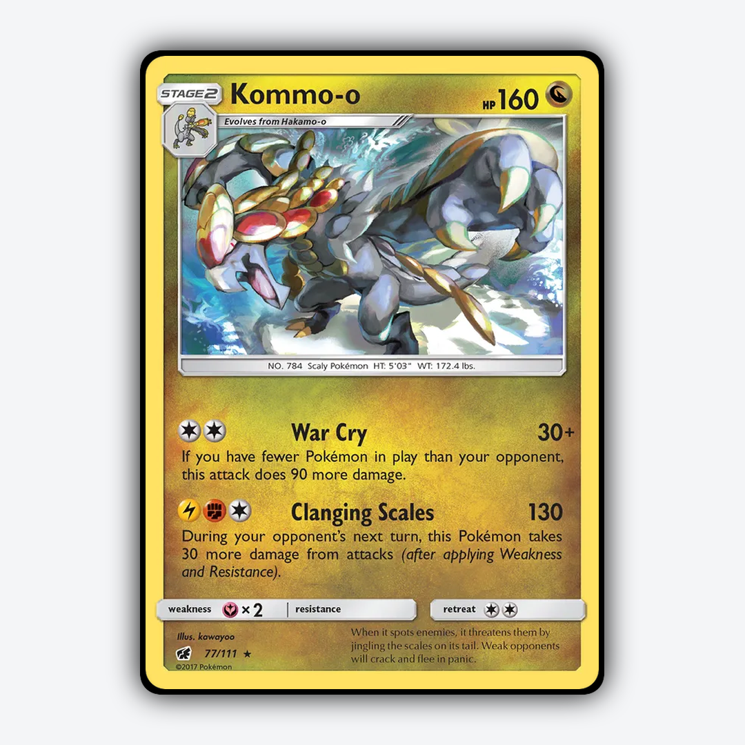 Kommo-o 077/111 - Crimson Invasion Set - Card Rug