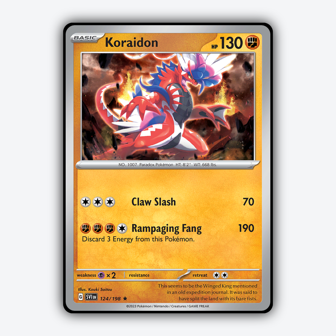 Koraidon 124/198 - Scarlet & Violet Set - Card Rug