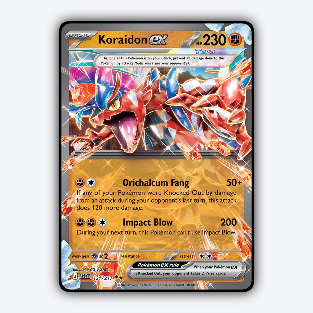 Koraidon ex 121/217 - Ascended Heroes Set - Card Rug