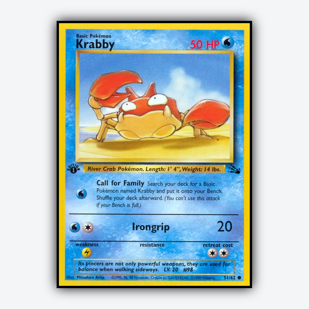 Krabby 051/62 - Fossil Set - Card Rug