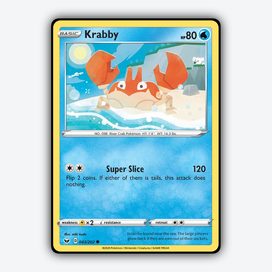 Krabby 043/202 - Sword & Shield Set - Card Rug