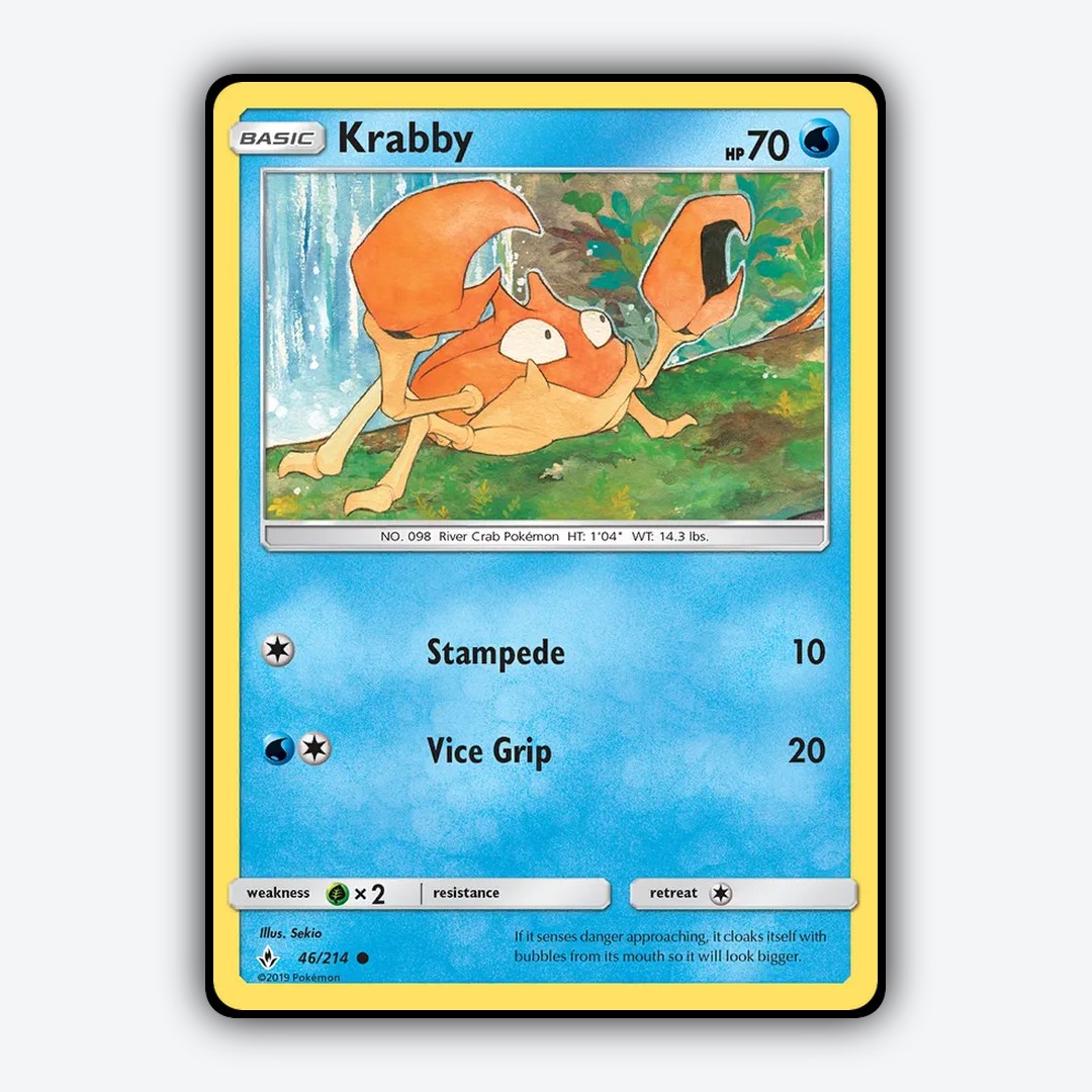 Krabby 046/214 - Unbroken Bonds Set - Card Rug