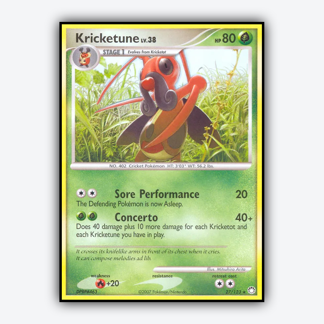 Kricketune 027/123 - Mysterious Treasures Set - Card Rug