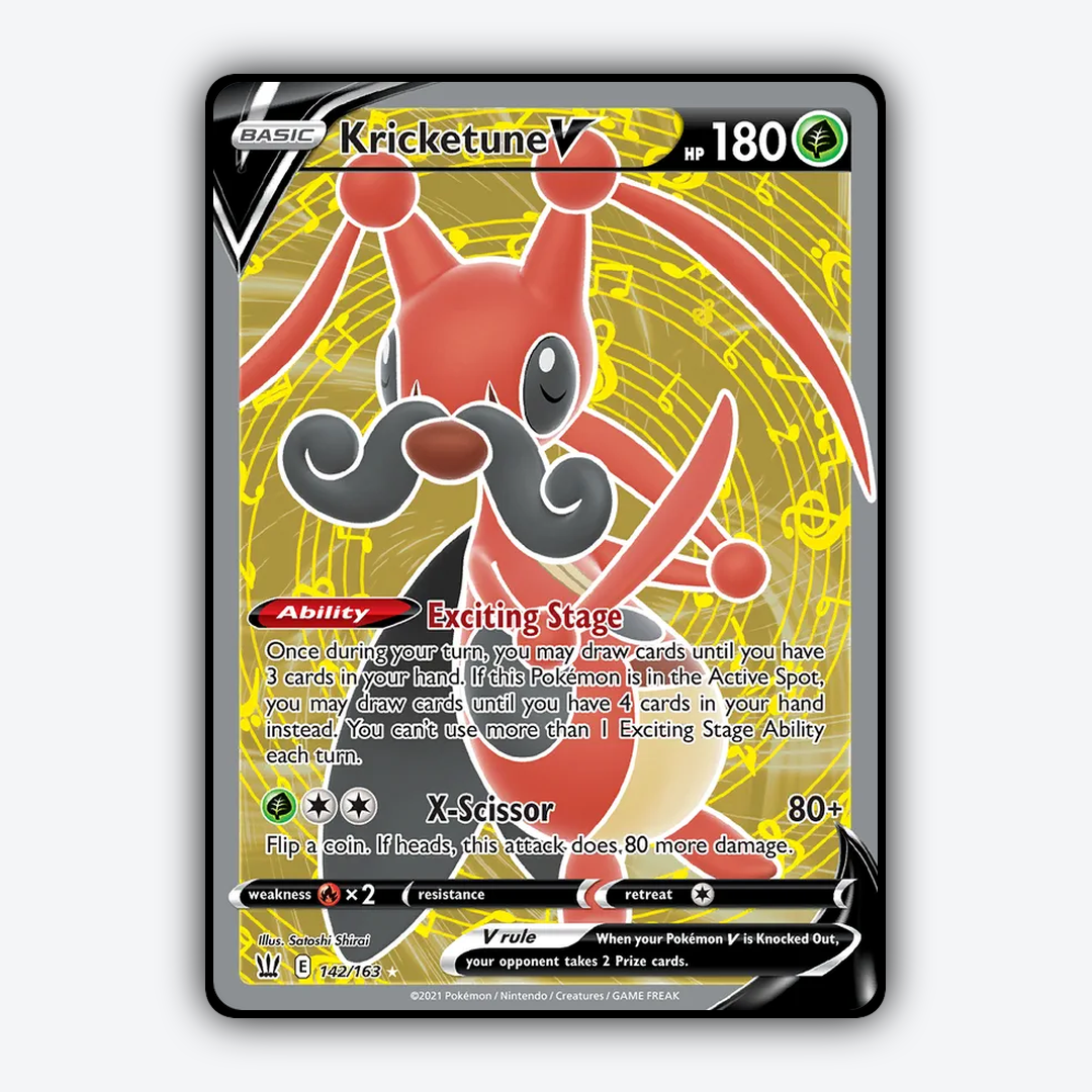 Kricketune V 142/163 - Battle Styles Set - Card Rug