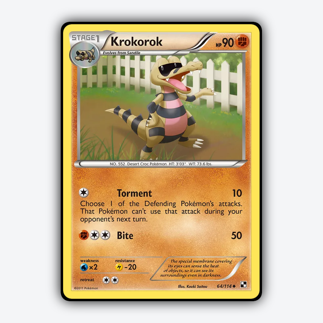 Krokorok 064/114 - Black & White Set - Card Rug