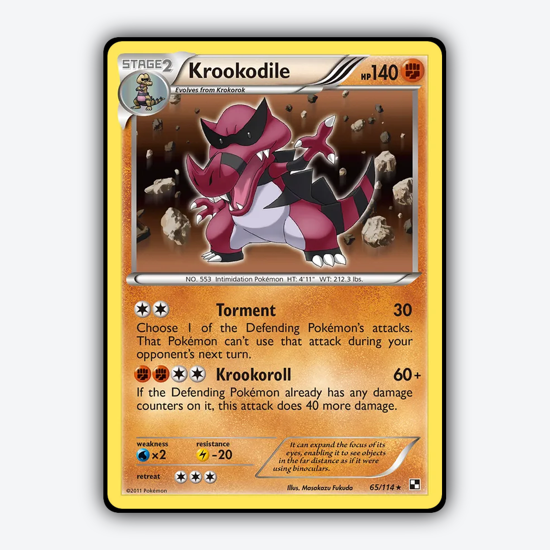 Krookodile 065/114 - Black & White Set - Card Rug