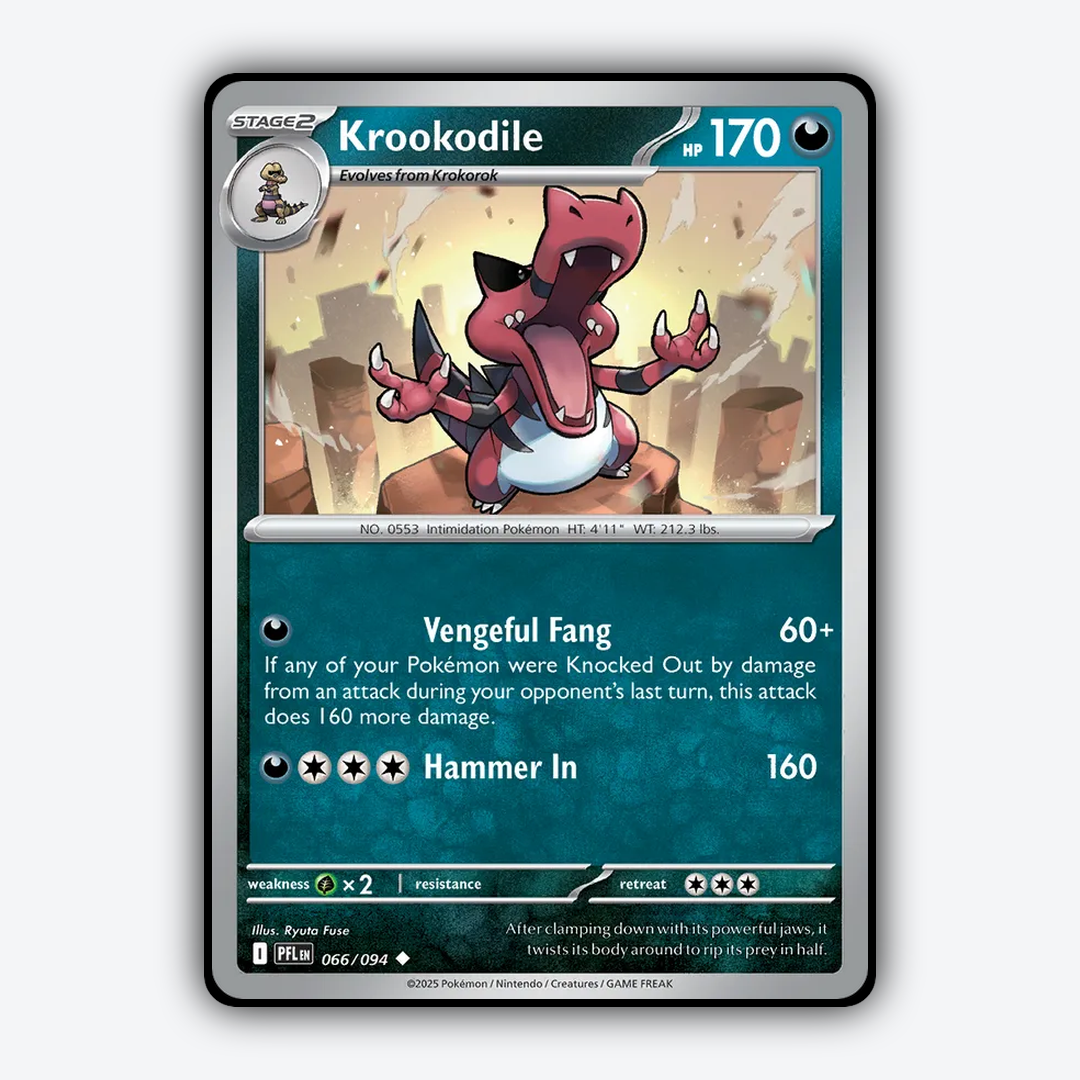 Krookodile 066/094 - Phantasmal Flames Set - Card Rug